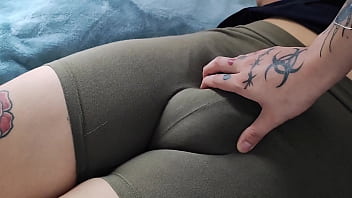 My Beloved Stepdaughter's Cock-squeezing Stretched pants